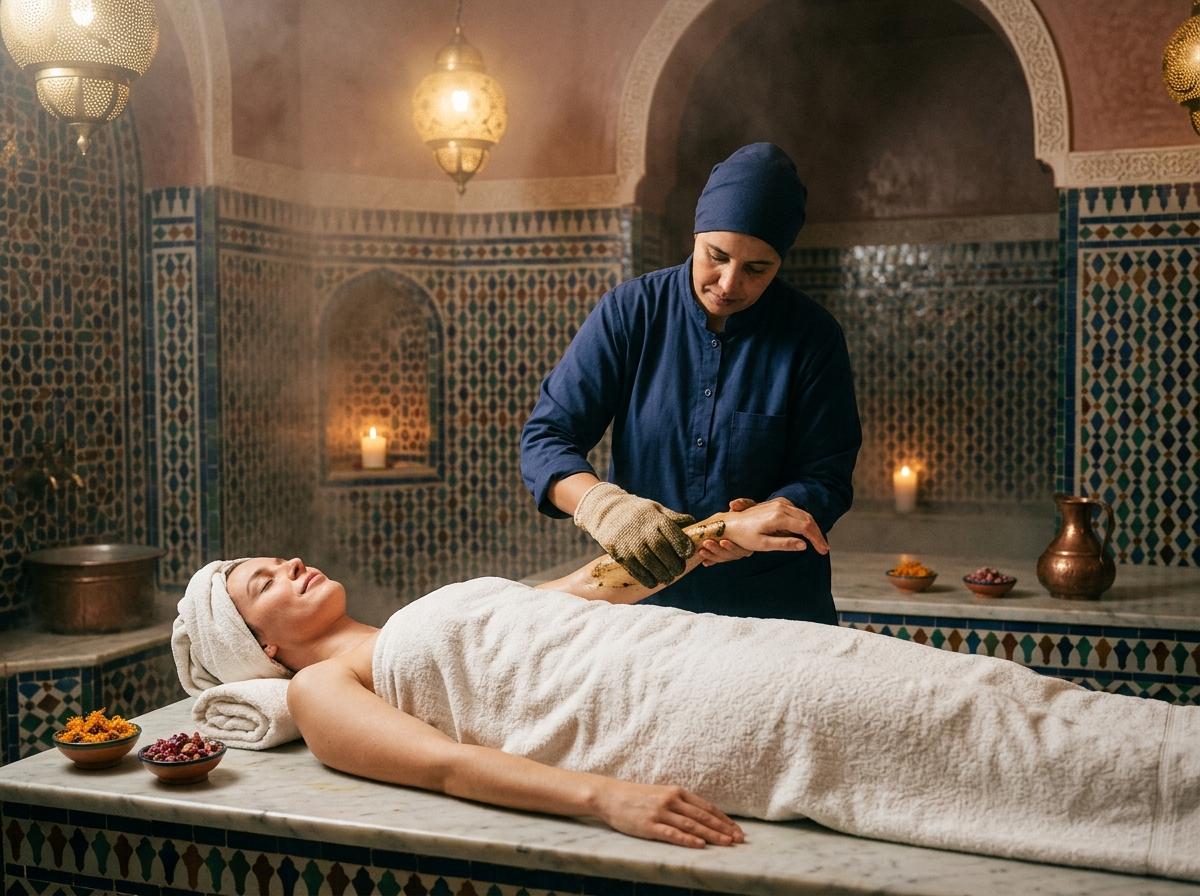 Moroccan Bath with Steam & Shower